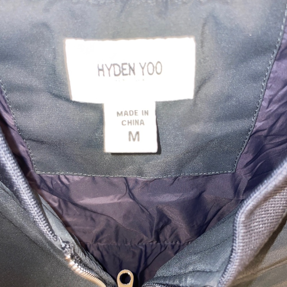 Hyden Yoo Jacket Men Medium Black Zip Front Long Sleeve Windbreaker Med M - Picture 2 of 12